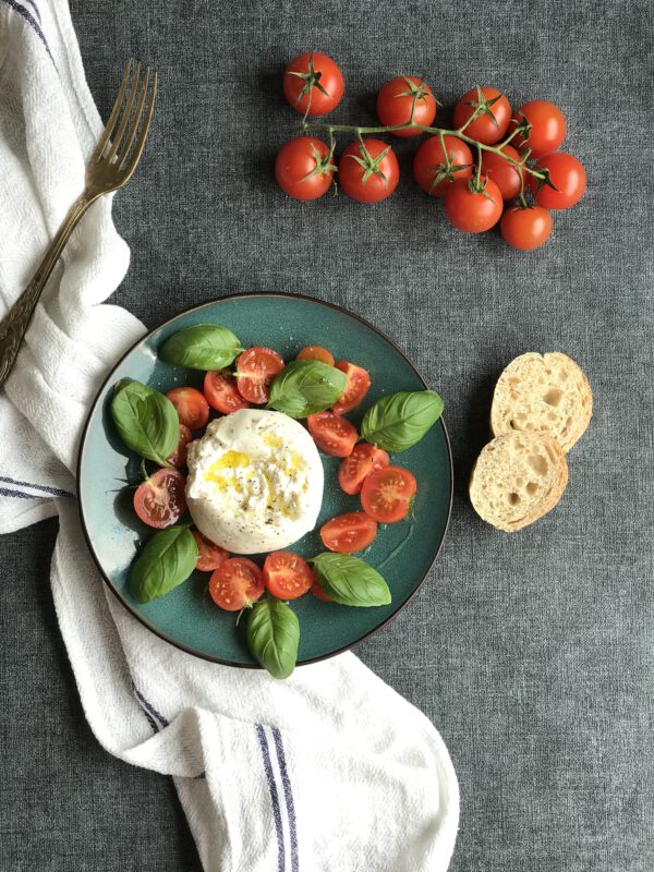 buratta przepis roślinnie